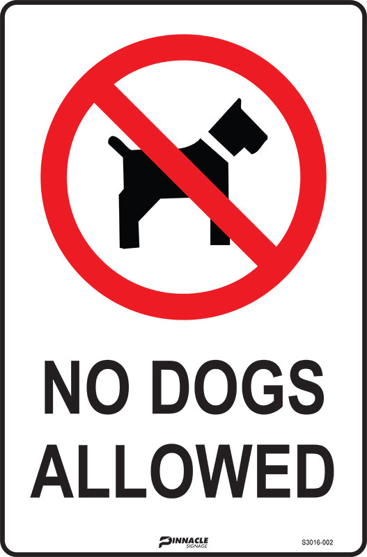 Max Global Products S3016 No Dogs Allowed Sign