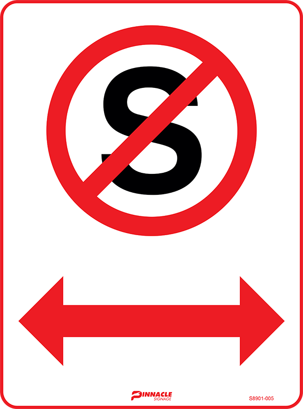 Max Global Products S8901 No Stopping Symbol, Double Arrows Sign