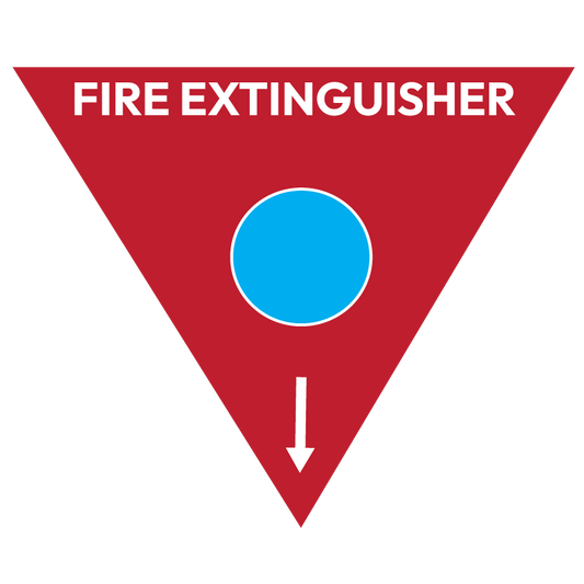 Max Global Products S5242 Fire Extinguisher Marker, Foam (Blue Circle), Triangle
