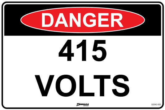 Max Global Products S2042 Danger 415 Volts Sign