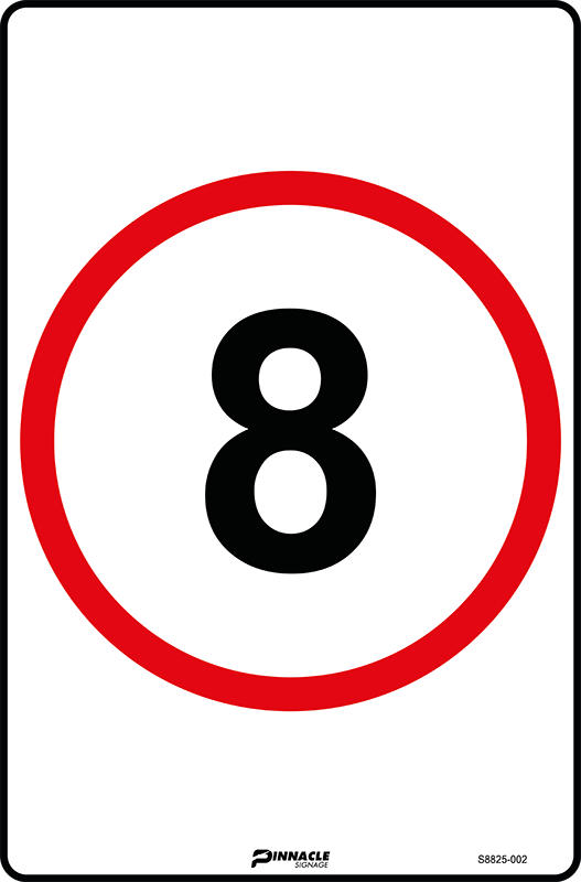 Max Global Products S8825 8km/h Roundel Sign