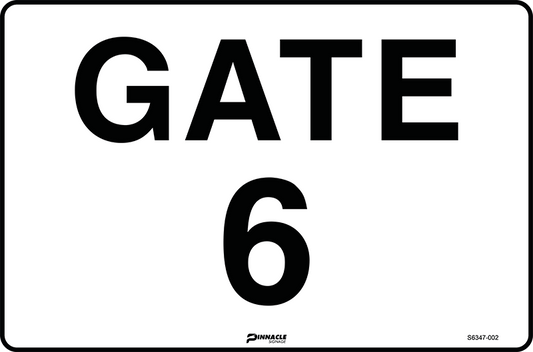 Max Global Products S6347 Gate 6 Sign