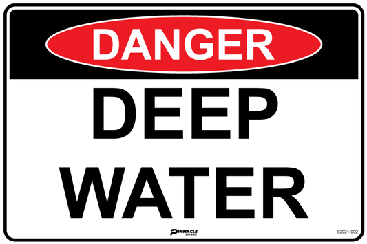 Max Global Products S2021 Danger Deep Water Sign