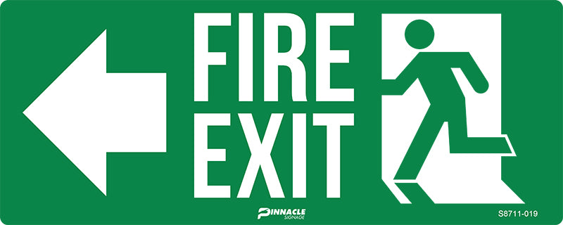 Max Global Products S8711 Running Man, Fire Exit, Arrow Left, Luminous Sign