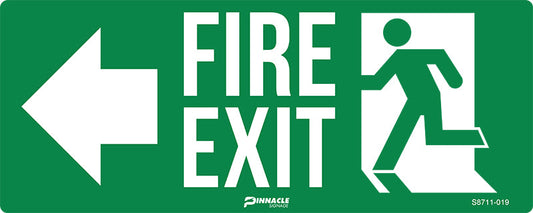 Max Global Products S8711 Running Man, Fire Exit, Arrow Left, Luminous Sign