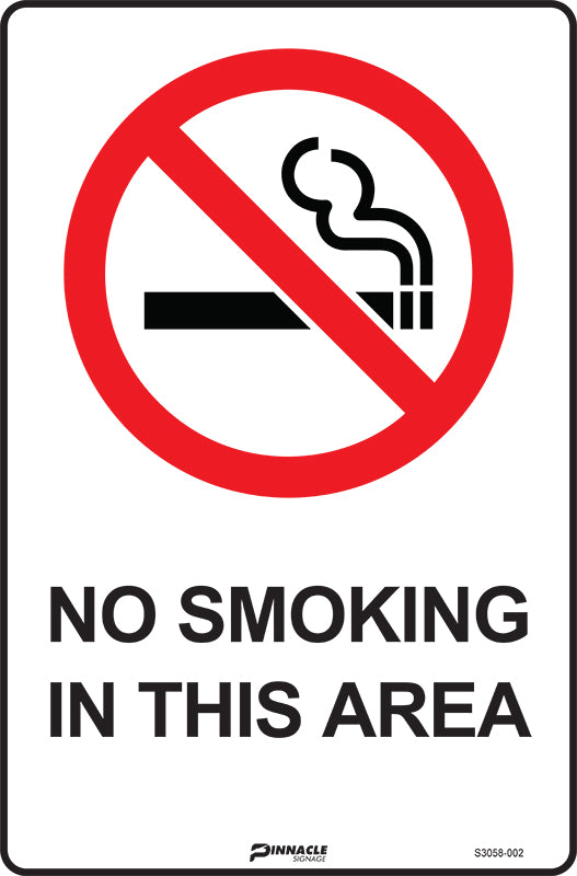 Max Global Products S3058 No Smoking In This Area Sign