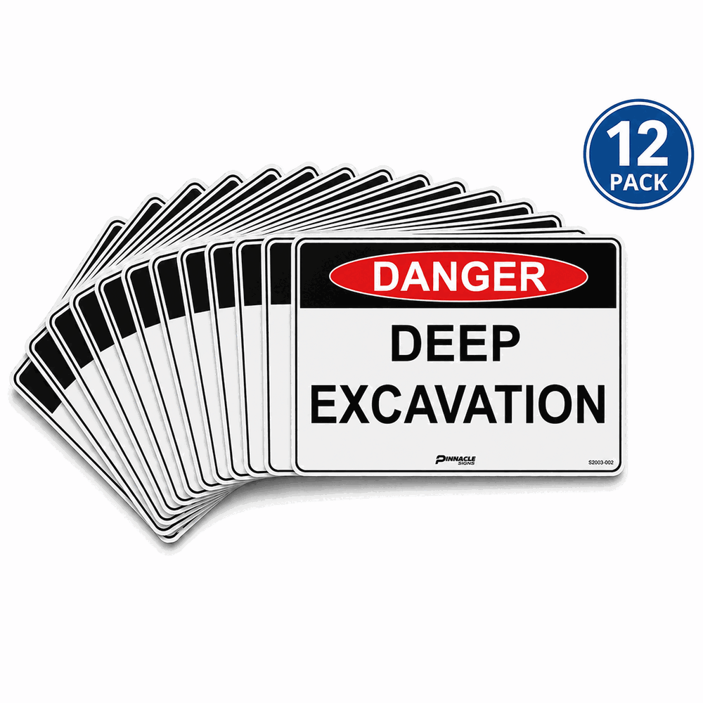 Max Global Products S2003 Danger Deep Excavation Sign