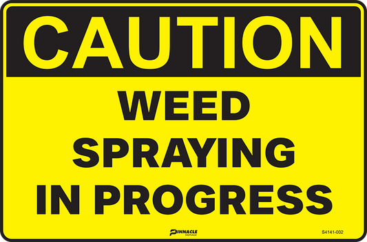 Max Global Products S4141 Caution Weed Spraying In Progress Sign