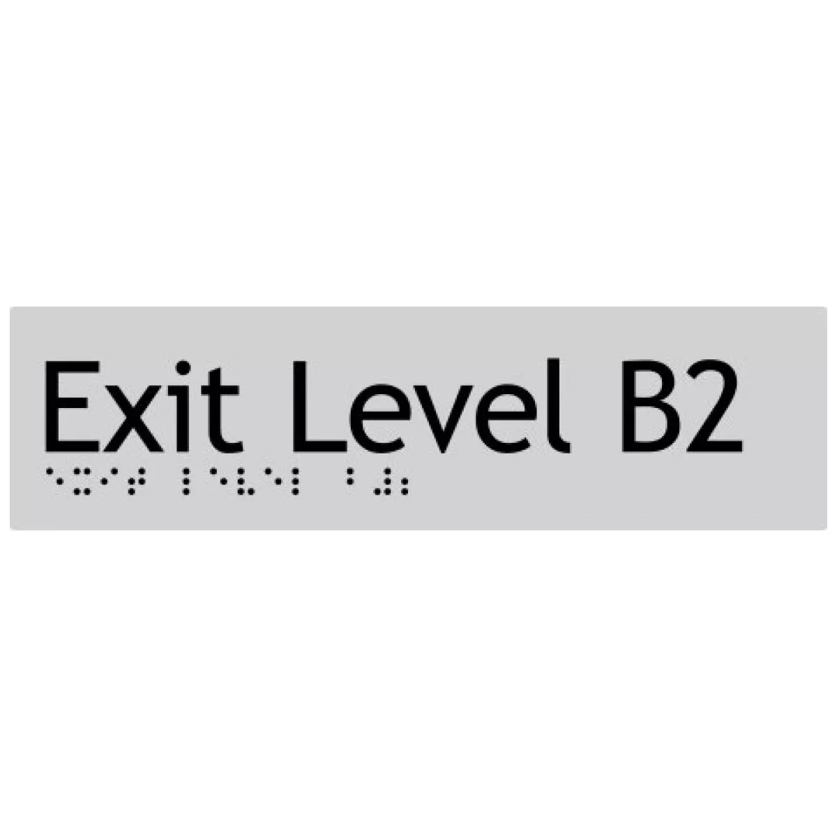 Max Global Products BS069 Sign, Exit Level Basement 2, , Silver/Black PVC