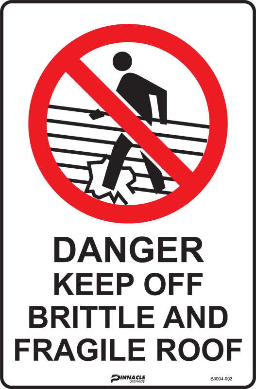Max Global Products S3004 Danger Keep Off Brittle And Fragile Roof Sign
