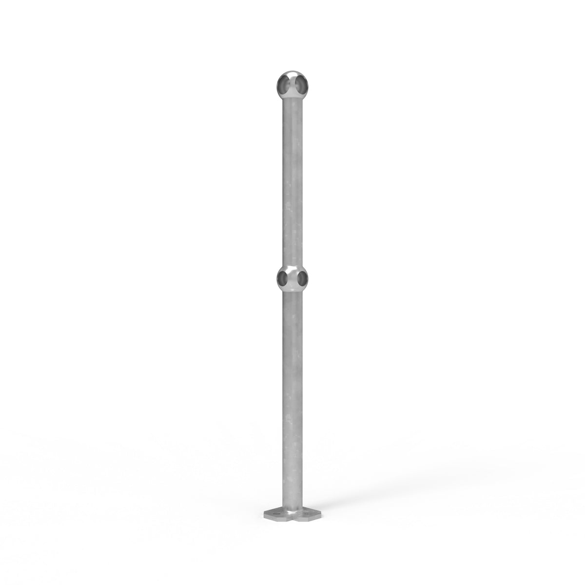 Ball Fence Corner Post Surface Mounted