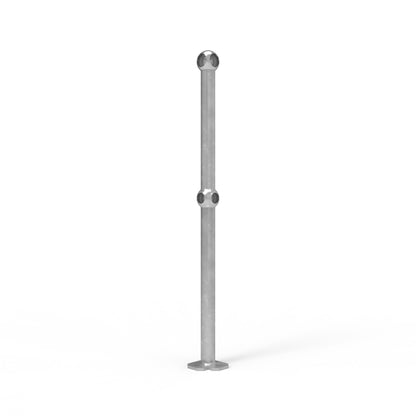Ball Fence Corner Post Surface Mounted