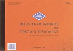 ZIONS BFIR Book Register of Injuries and First Aid Treatment Red