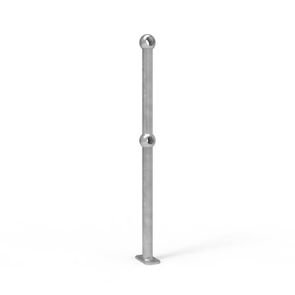 Ball Fence Through Post Surface Mounted