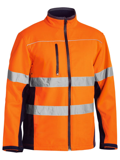 BJ6059T Taped Hi Vis Soft Shell Jacket