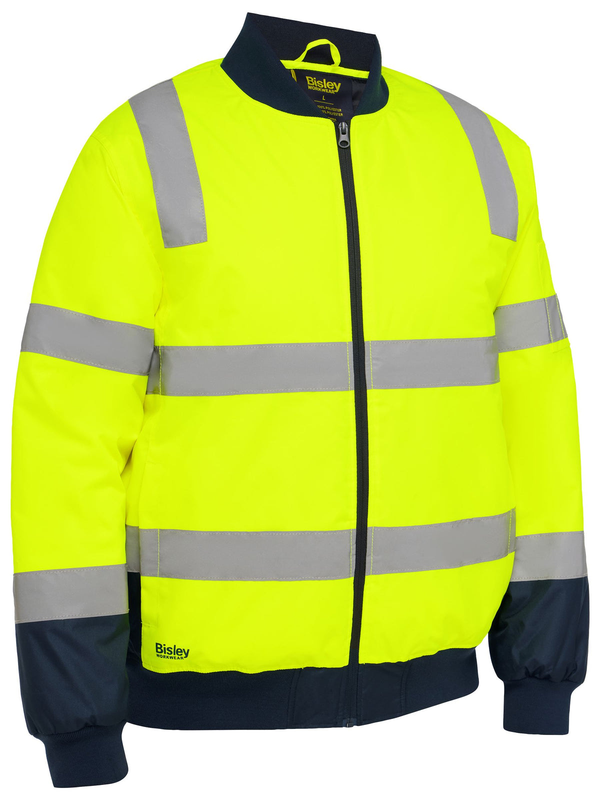 BJ6730T Taped Hi Vis Bomber Jacket with Padded Lining