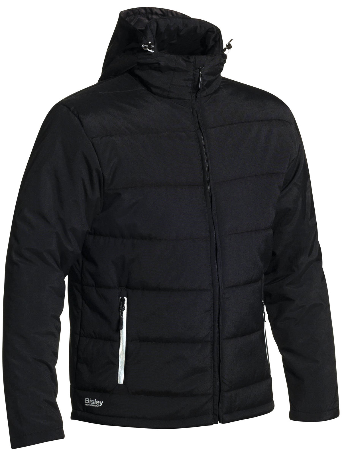 BJ6928 Puffer Jacket with Adjustable Hood