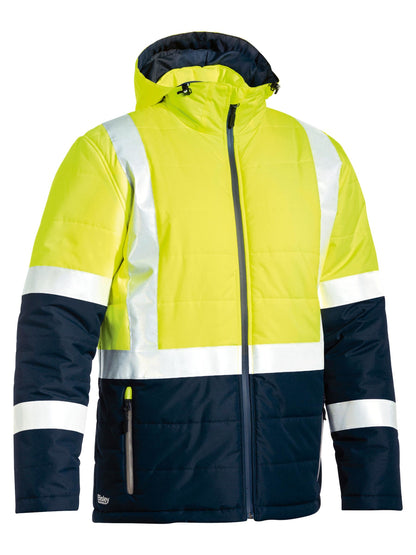 BJ6929HT Taped Hi Vis Puffer Jacket
