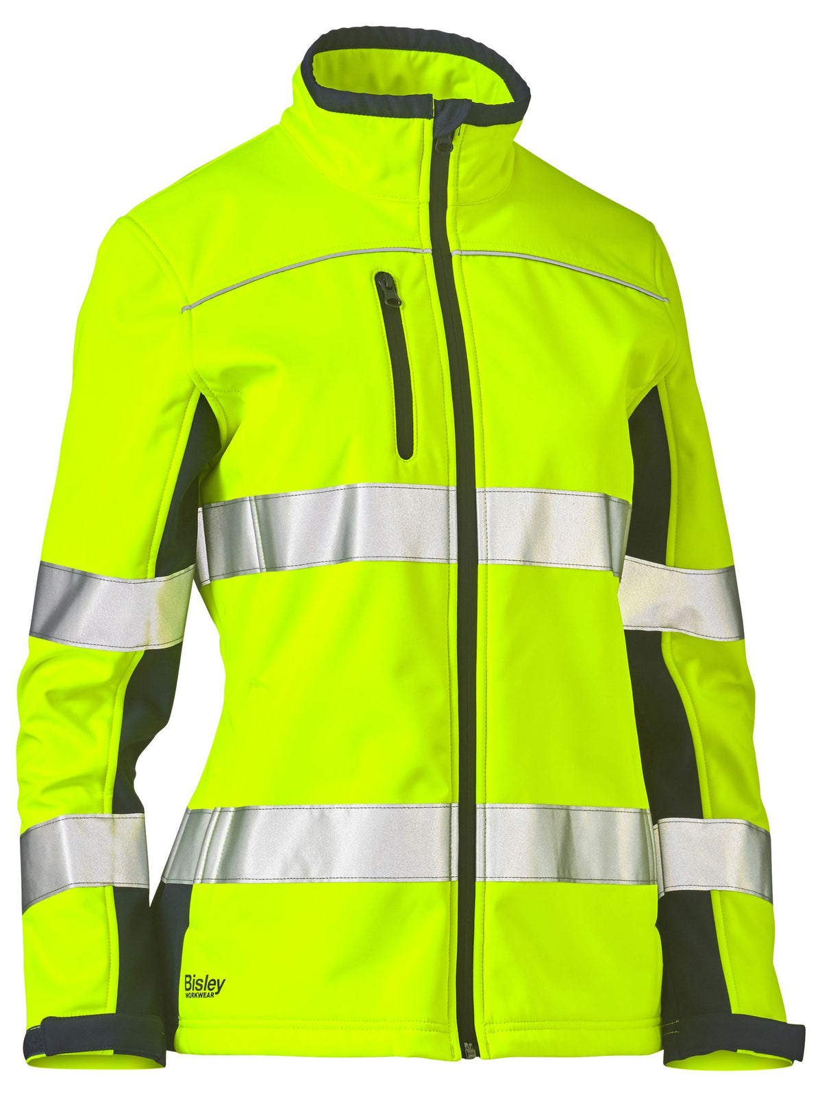 BJL6059T Women's Taped Two Tone Hi Vis Soft Shell Jacket