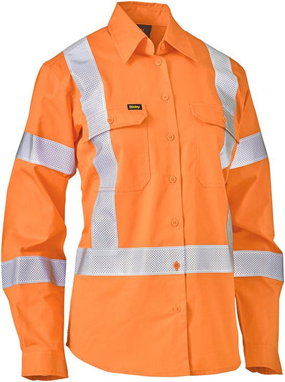 BL6166XT Women's X Taped Biomotion Hi Vis Cool Lightweight Drill Shirt