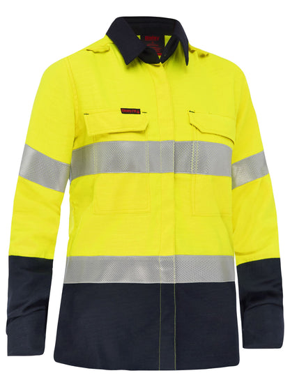 BL8438T Apex 185 Women's Taped Hi Vis FR Vented Shirt