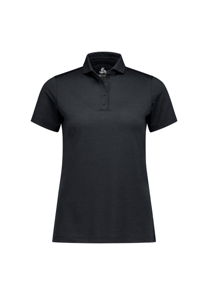BizCollection BP2610LS Womens Phoenix Short Sleeve Polo - Black
