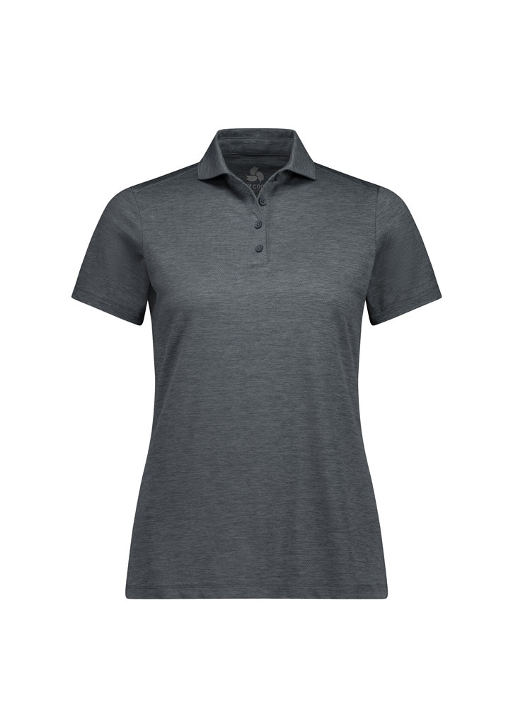BizCollection BP2610LS Womens Phoenix Short Sleeve Polo - Charcoal Marle
