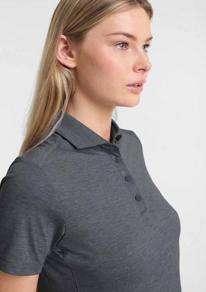 BizCollection BP2610LS Womens Phoenix Short Sleeve Polo - Charcoal Marle