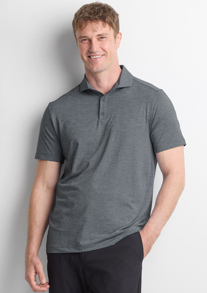 BizCollection BP2610MS Mens Phoenix Short Sleeve Polo - Charcoal Marle