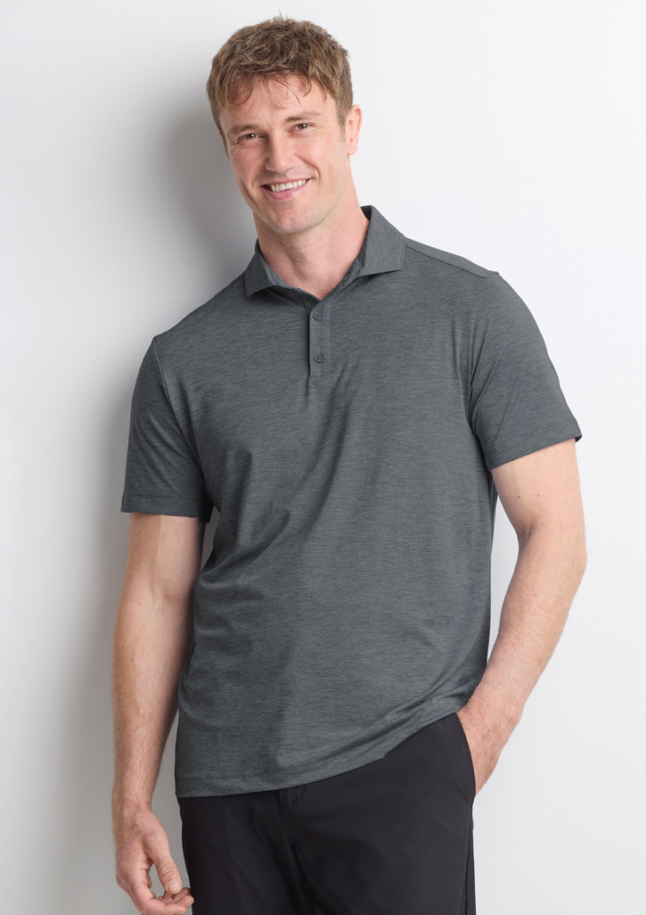 BizCollection BP2610MS Mens Phoenix Short Sleeve Polo - Charcoal Marle