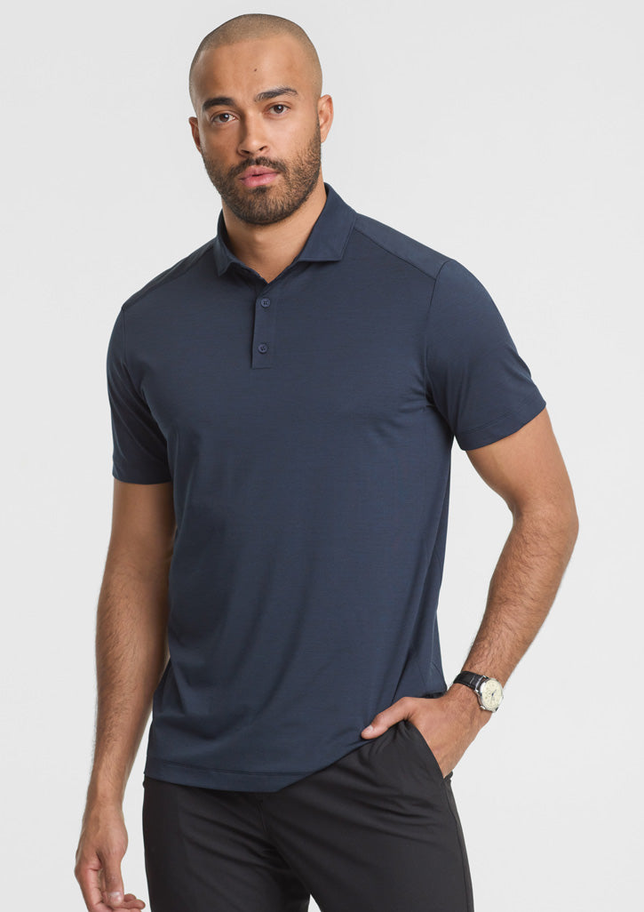 BizCollection BP2610MS Mens Phoenix Short Sleeve Polo - Navy