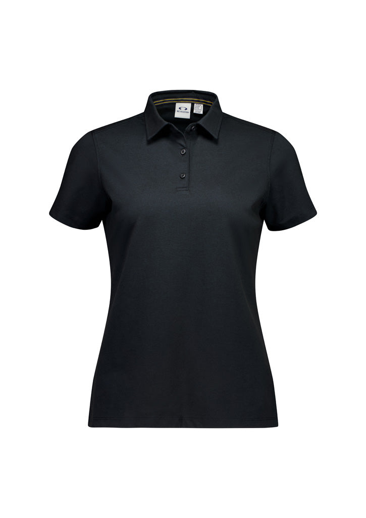 BizCollection BP2616LS Womens Venture Short Sleeve Polo - Black