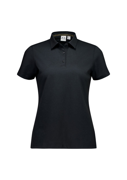 BizCollection BP2616LS Womens Venture Short Sleeve Polo - Black