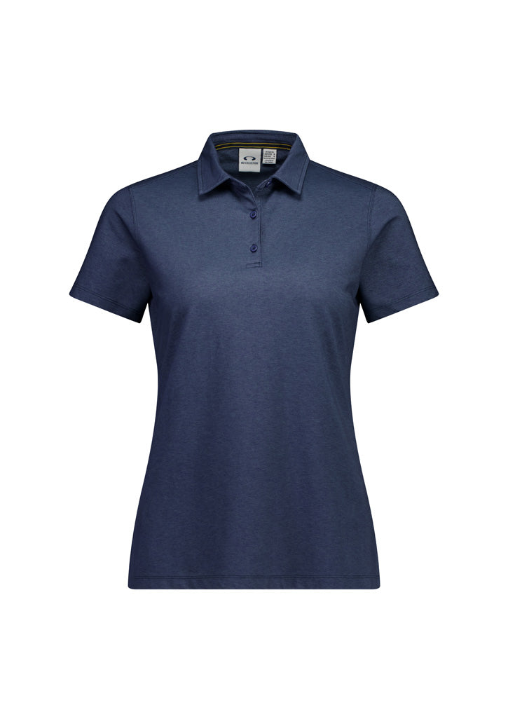 BizCollection BP2616LS Womens Venture Short Sleeve Polo - Denim Blue