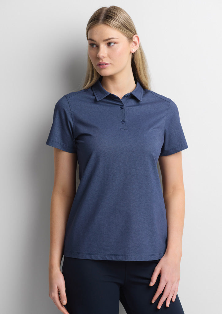 BizCollection BP2616LS Womens Venture Short Sleeve Polo - Denim Blue