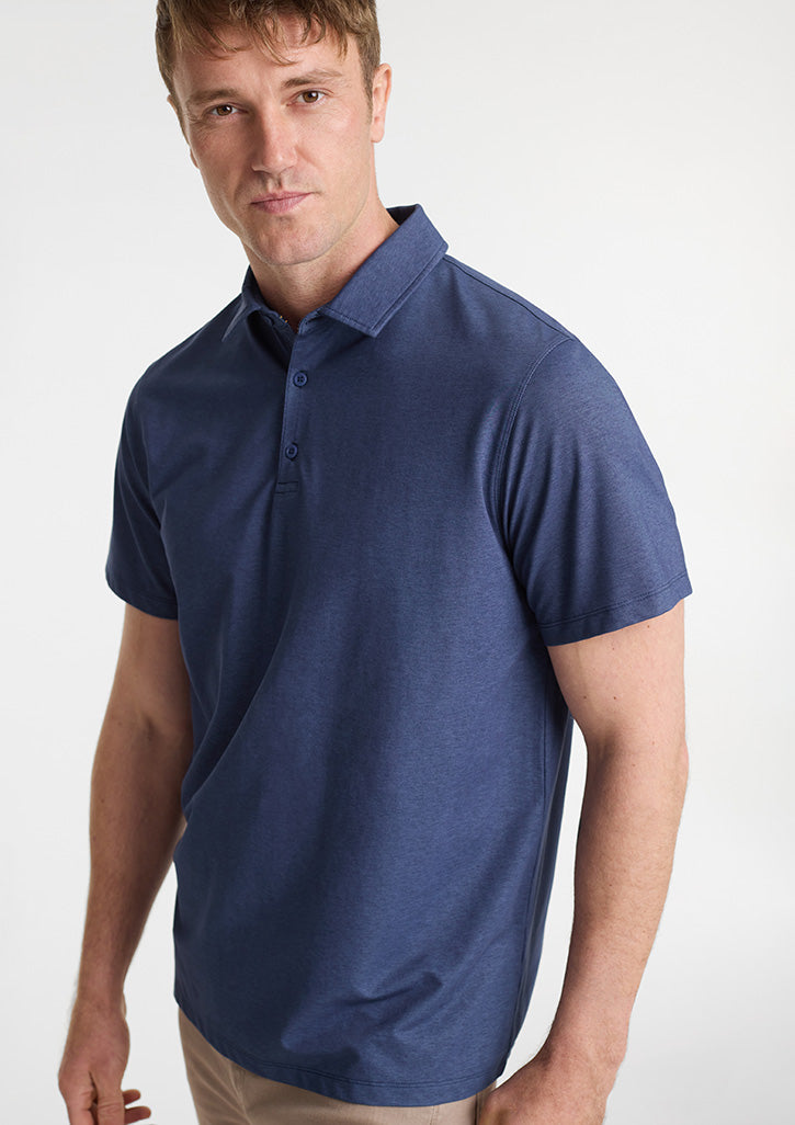 BizCollection BP2616MS Mens Venture Short Sleeve Polo - Denim Blue