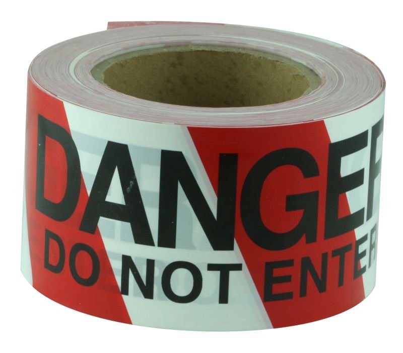 Maxisafe BRD714 Barricade/Barrier Tape Danger do not enter - black on red & white