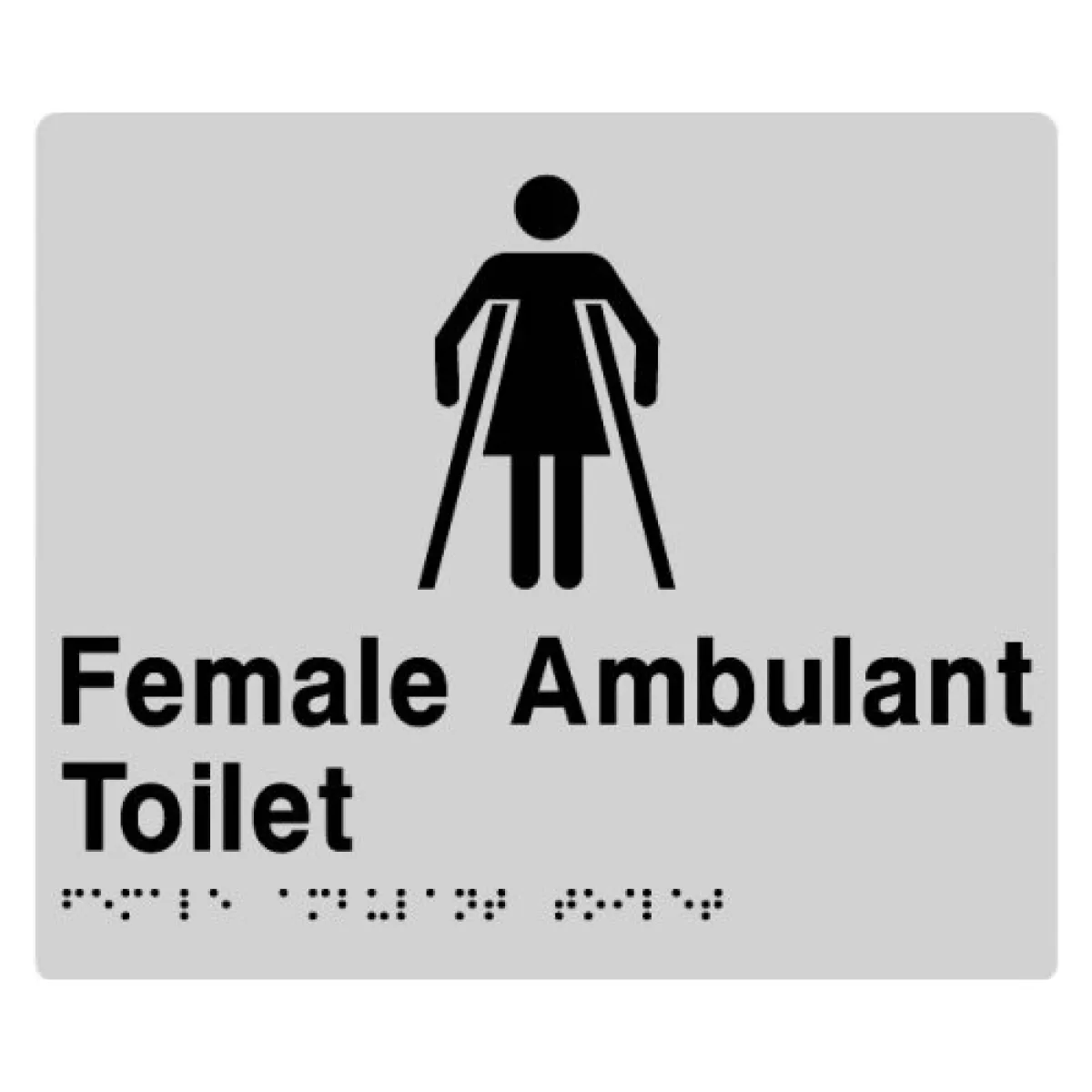 Max Global Products BS048 Sign, Female Ambulant Toilet, , Blue/White PVC