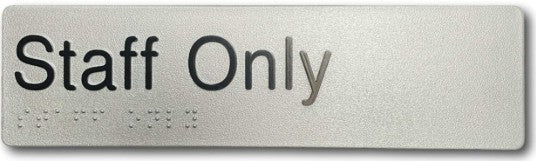 Max Global Products BS094 Sign, Staff Only, , Silver/Black PVC
