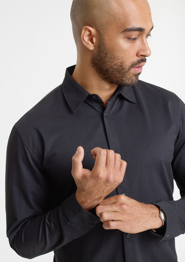 BizCollection BS2619ML Mens Venture Long Sleeve Shirt - Black