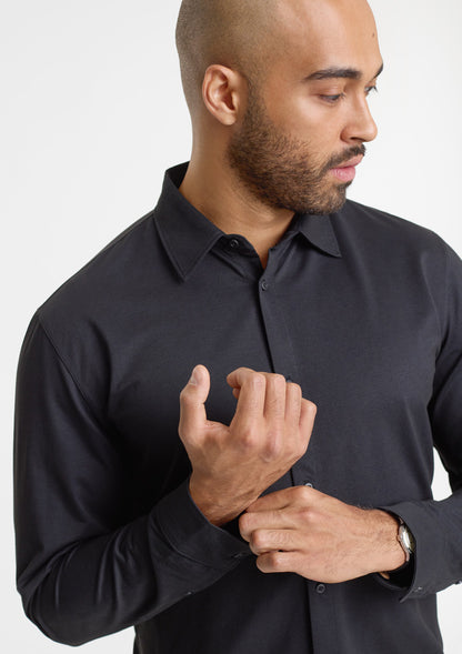 BizCollection BS2619ML Mens Venture Long Sleeve Shirt - Black