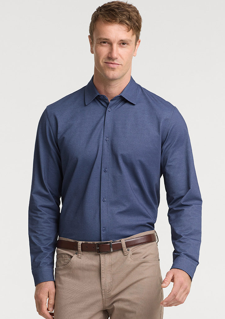 BizCollection BS2619ML Mens Venture Long Sleeve Shirt - Denim Blue