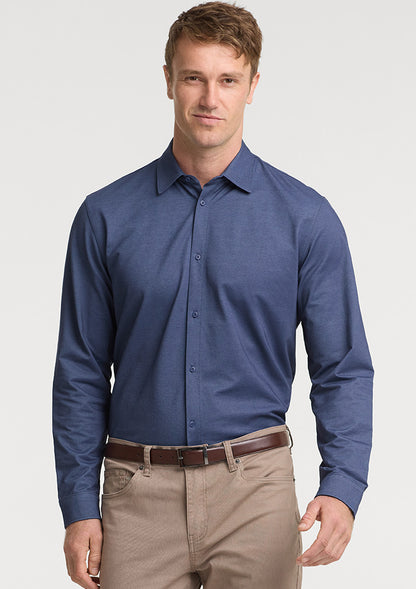 BizCollection BS2619ML Mens Venture Long Sleeve Shirt - Denim Blue