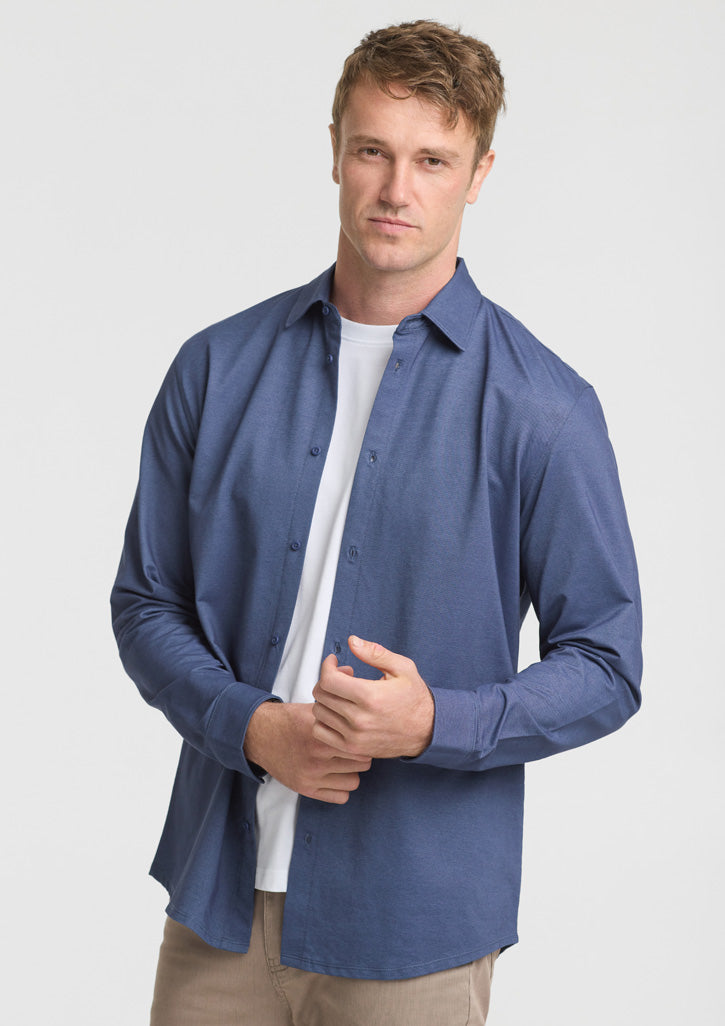 BizCollection BS2619ML Mens Venture Long Sleeve Shirt - Denim Blue