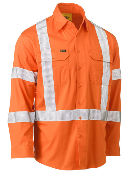 BS6166XT X Taped Biomotion Hi Vis Cool Lightweight Drill Shirt