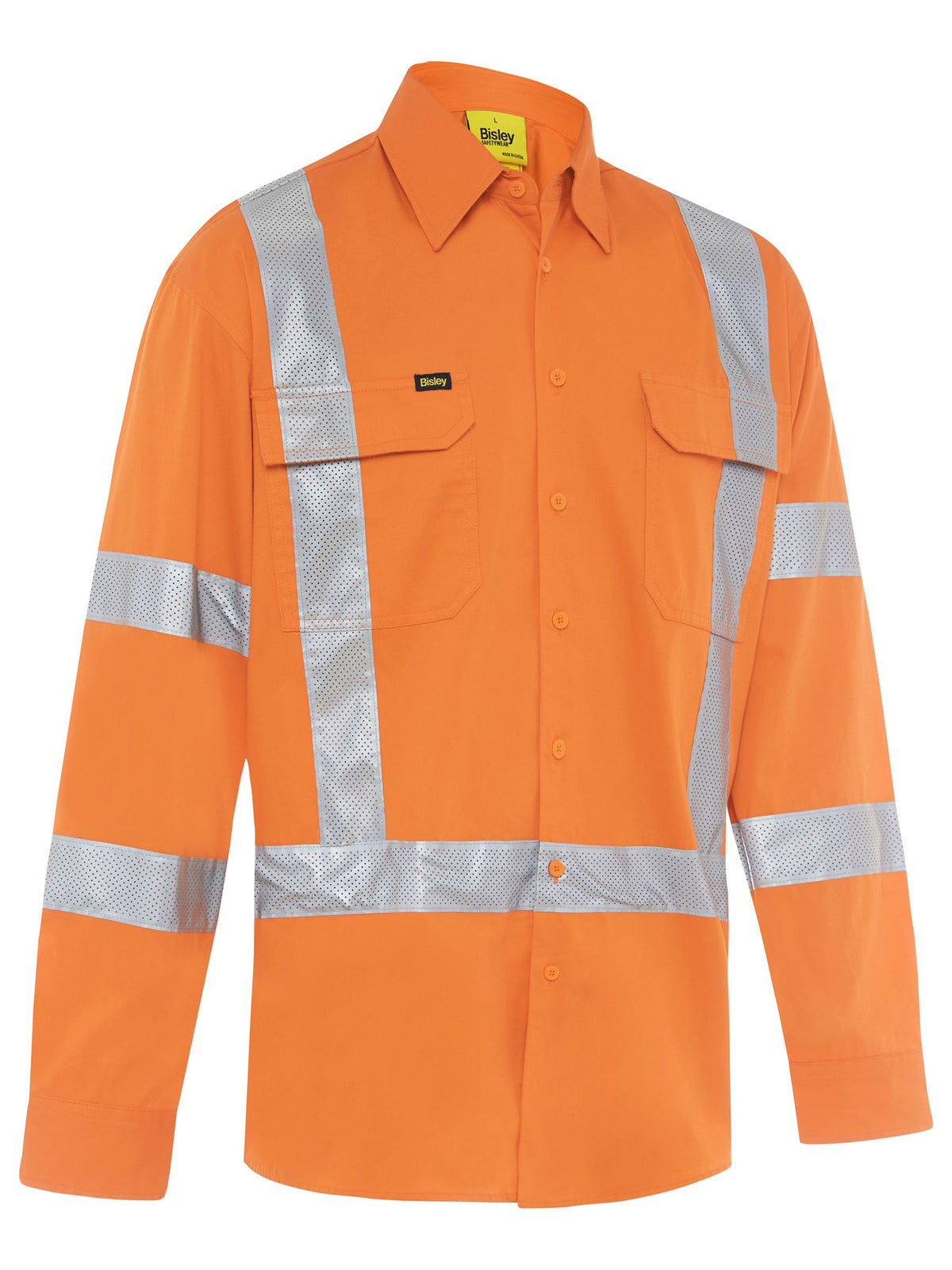 BS6166XT X Taped Biomotion Hi Vis Cool Lightweight Drill Shirt