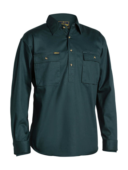 BSC6433 Closed Front Cotton Drill Shirt