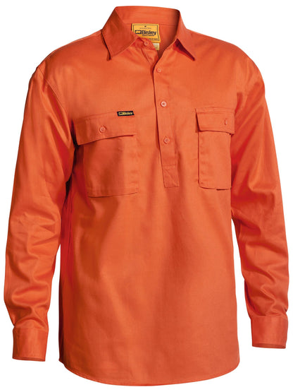 BSC6433 Closed Front Cotton Drill Shirt