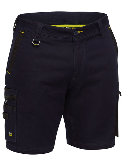 BSHC1335 Flx and Move™ Stretch Denim Zip Cargo Shorts