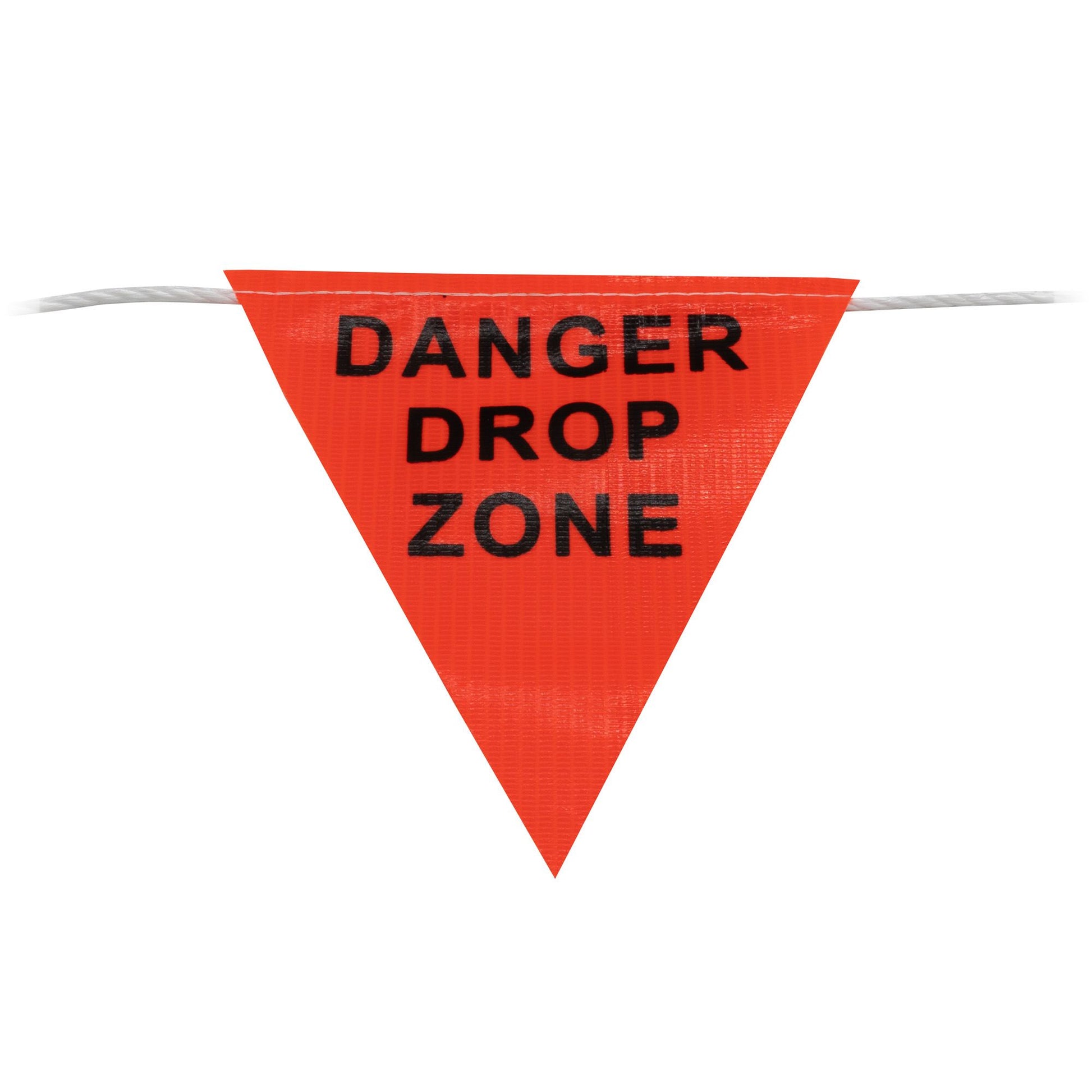 Pro Choice Safety Gear 30M 'DANGER DROP ZONE' Bunting Orange